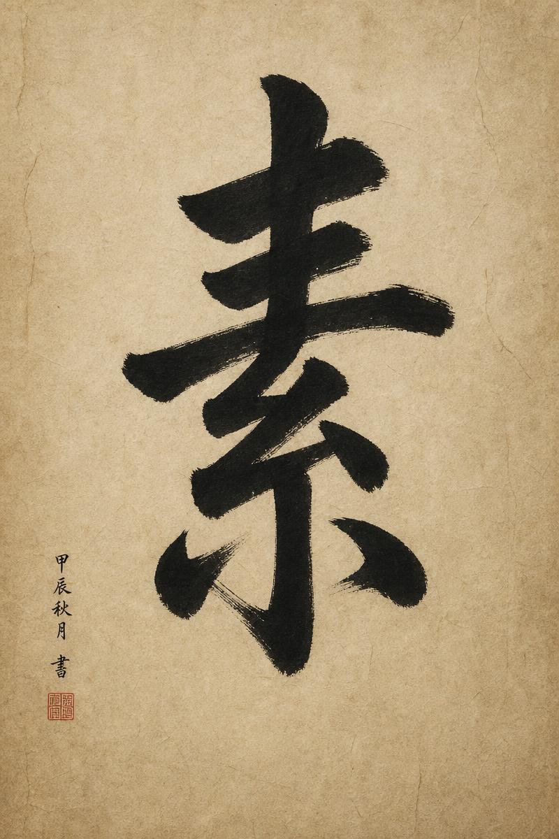 素字書法裝飾